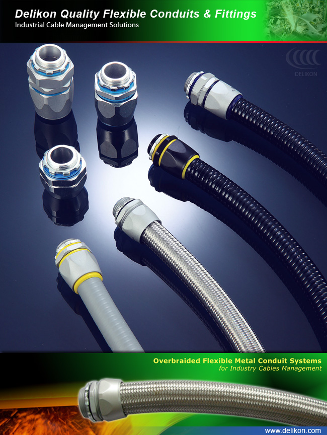 [CN] DELIKON automation electric cable protection flexible conduit FLEXIBLE CONDUIT connector ,flexible conduit fittings,conduit connector,DELIKON your professi