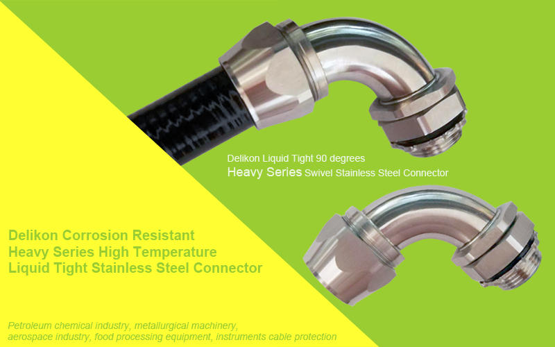 [CN] Delikon corrosion resistant High Temperature Heavy Series Liquid Tight Stainless Steel Connector